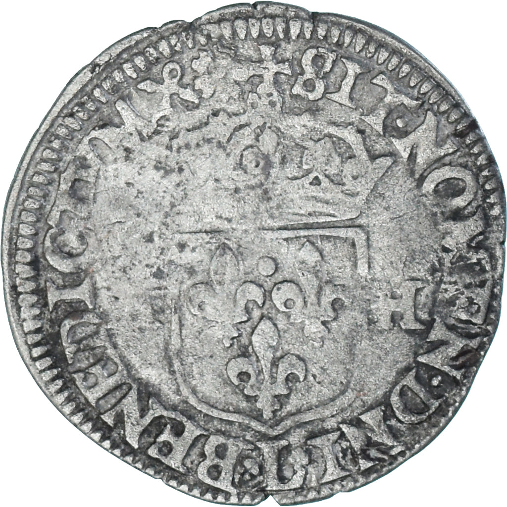 Munten, Frankrijk, Henri IV, Douzain aux deux H, 1595, Bayonne, 3rd type, FR+