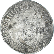 Moneda, Francia, Henri IV, Douzain aux deux H, 1595, Riom, 2nd type, MBC