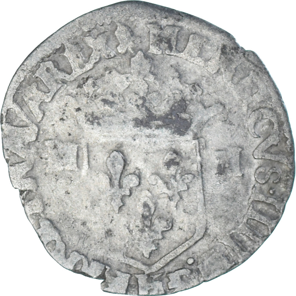 Moeda, França, Henri IV, Douzain aux deux H, 1595, La Rochelle, 2nd type