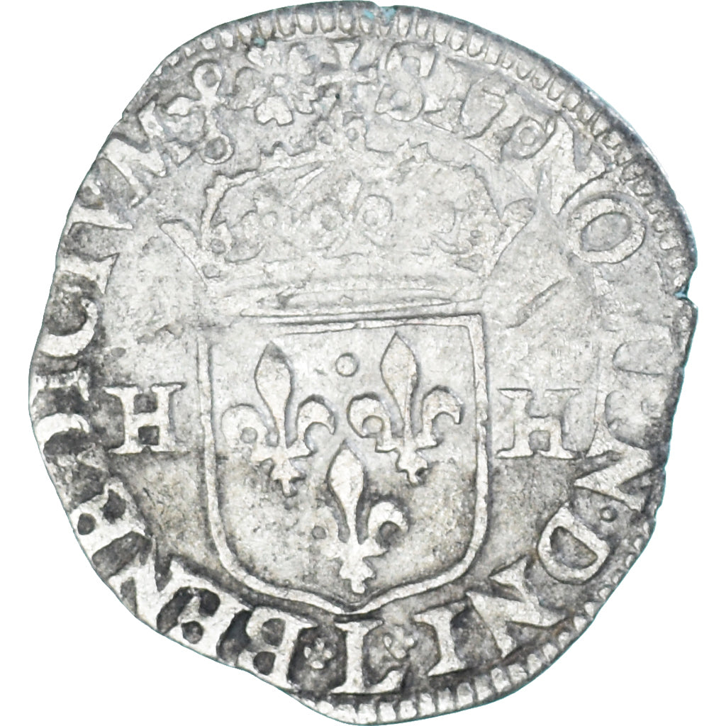 Münze, Frankreich, Henri IV, Douzain aux deux H, 1595, Bayonne, 3rd type, SS