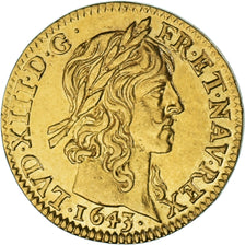 Moneta, Francja, Louis XIII, 1/2 Louis d'or, 1643, Paris, AU(55-58), Złoto