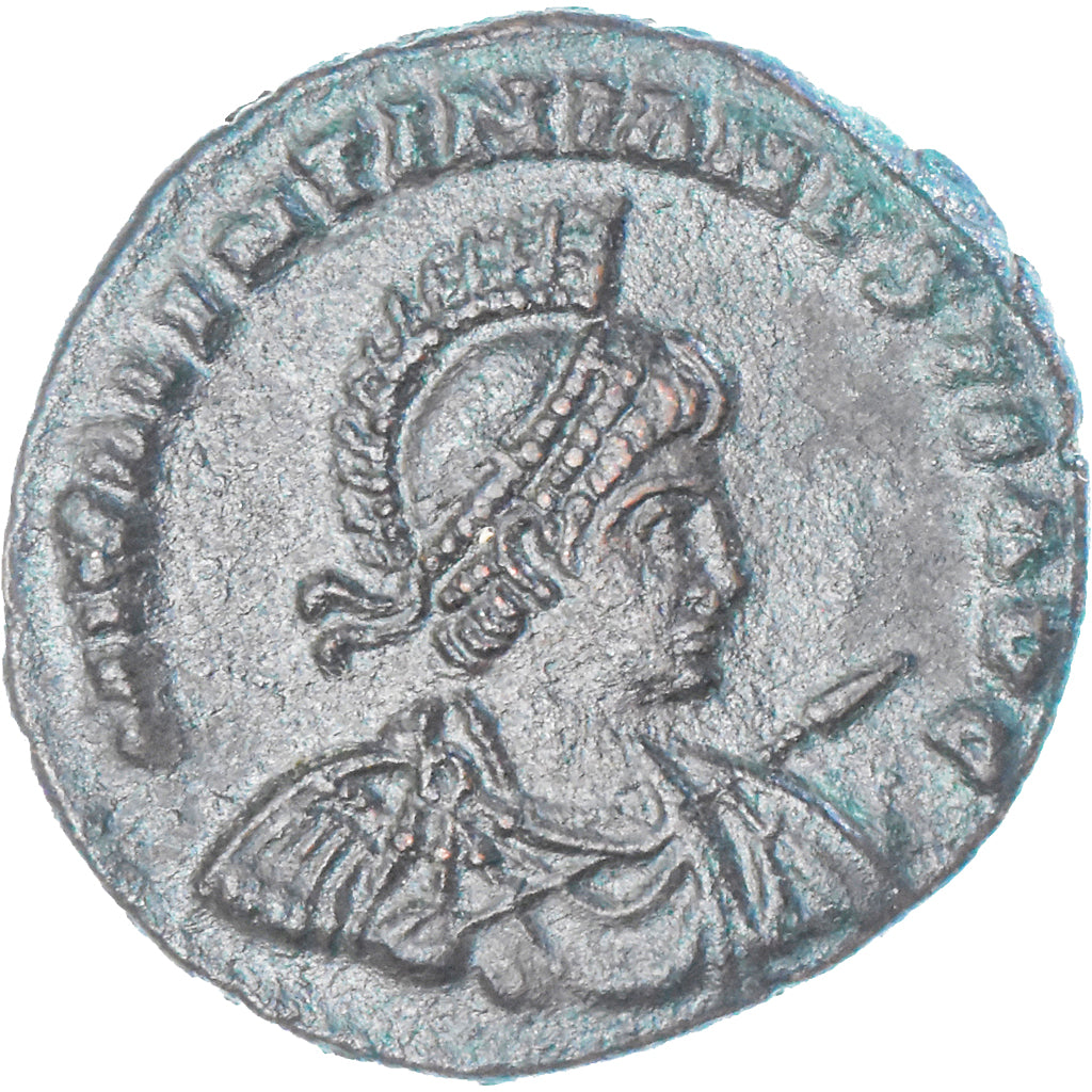 Moneda, Valentinian II, Follis, 383-388 AD, Alexandria, EBC, Bronce, RIC:15a