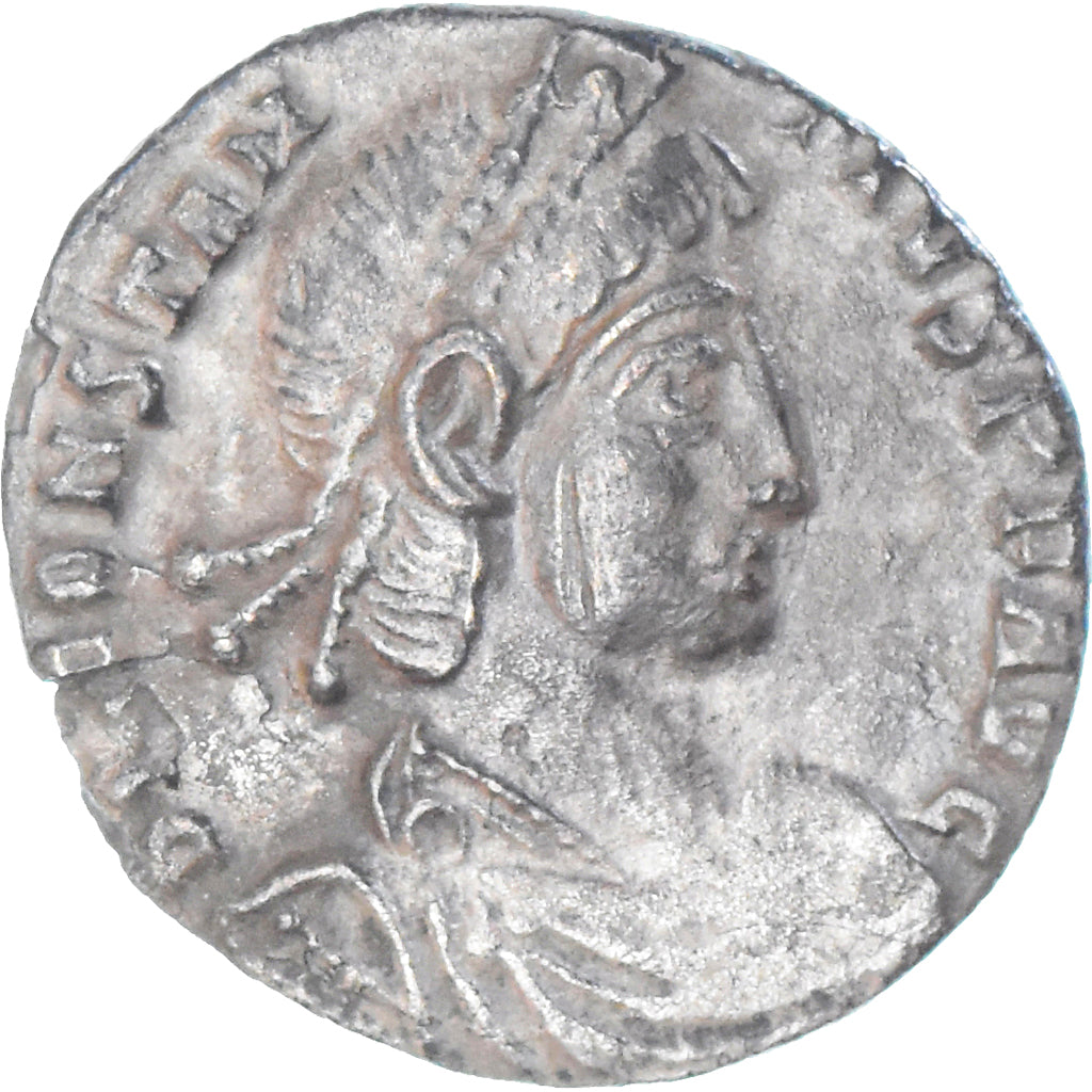 Coin, Constantius II, Siliqua, 353-355, Arles, AU(50-53), Silver, RIC:207