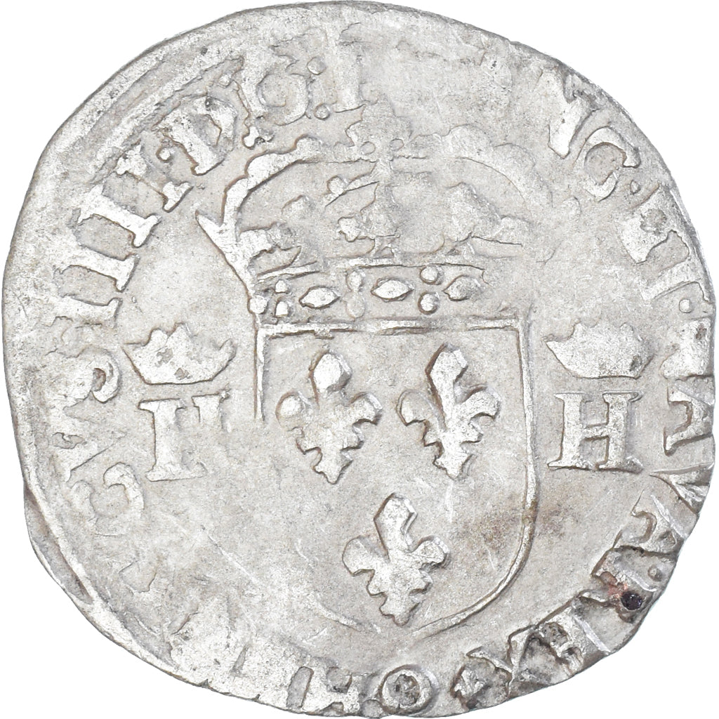 Moneda, Francia, Henri IV, Douzain aux deux H, 1593, Clermont-Ferrand, 5th type