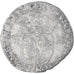 Monnaie, France, Henri IV, Douzain aux deux H, 1591, La Rochelle, 2nd type, TTB