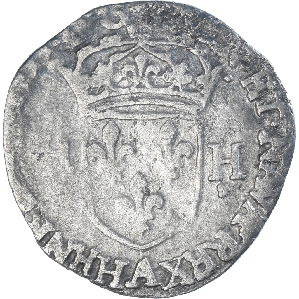 Moneda, Francia, Henri IV, Douzain aux deux H, 1596, Paris, 1st Type, BC+