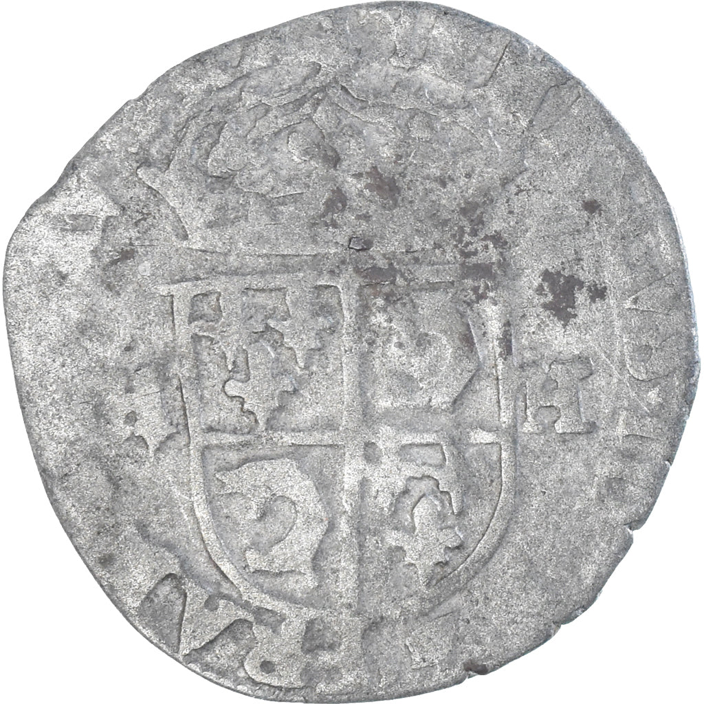 Coin, France, Henri IV, Douzain du Dauphiné aux 2 H, 1593, Grenoble, VF(30-35)