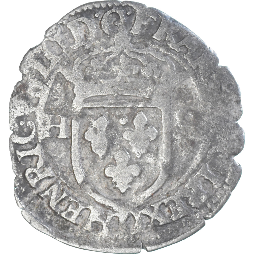 Coin, France, Henri III, Douzain aux deux H, 1589, Lyon, 1st Type, VF(30-35)