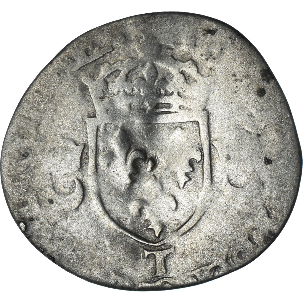 Moeda, França, Henri II, Douzain aux croissants, Uncertain date, Nantes