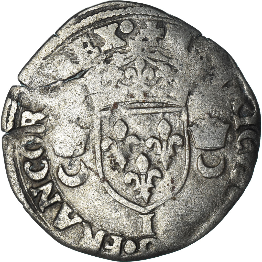 Monnaie, France, Henri II, Douzain aux croissants, 1552, Limoges, TB+, Billon