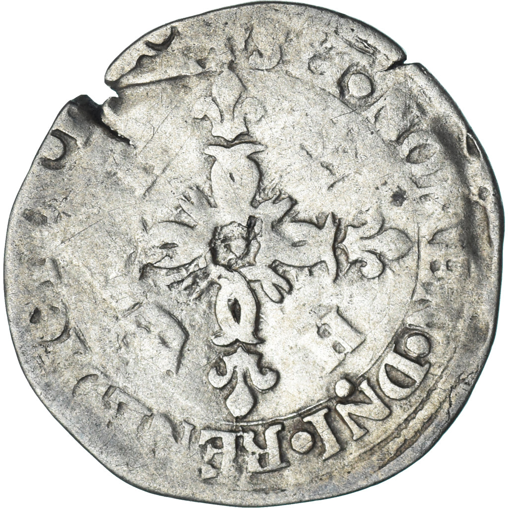 Moneda, Francia, Henri II, Douzain aux croissants, Uncertain date, Limoges, BC+