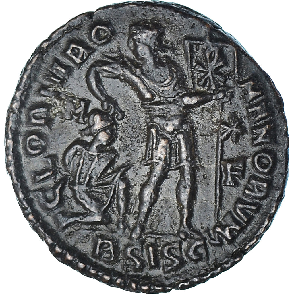 Coin, Valentinian I, Follis, 367-375, Siscia, AU(55-58), Bronze, RIC:14a