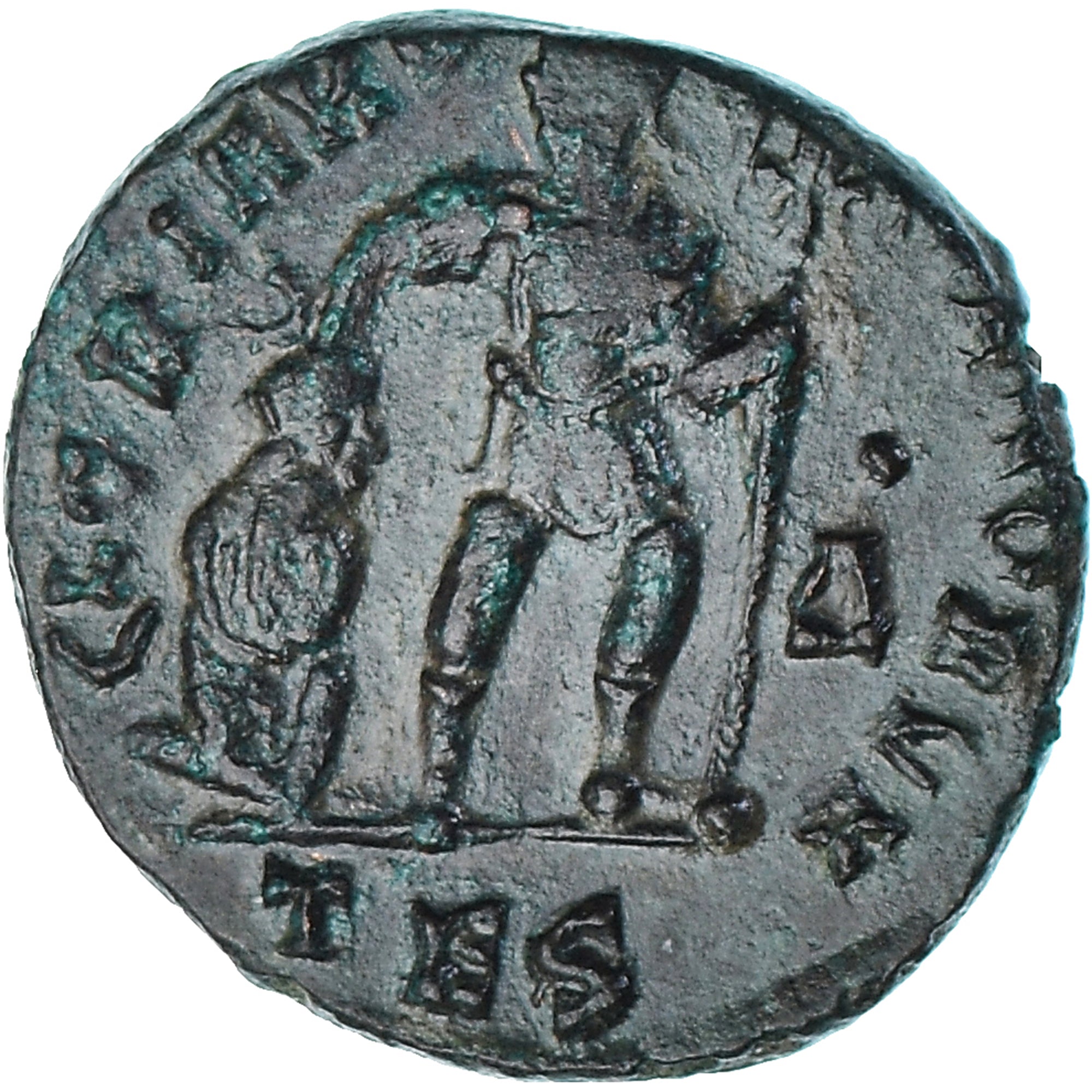 Coin, Valens, Follis, 367-375, Thessalonica, AU(50-53), Bronze, RIC:26b