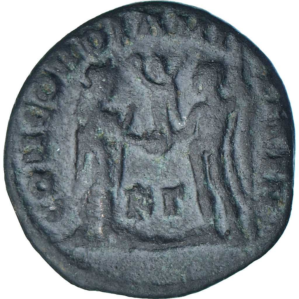 Münze, Maximianus, Æ radiate fraction, 295-299, Cyzicus, S+, Bronze, RIC:15b