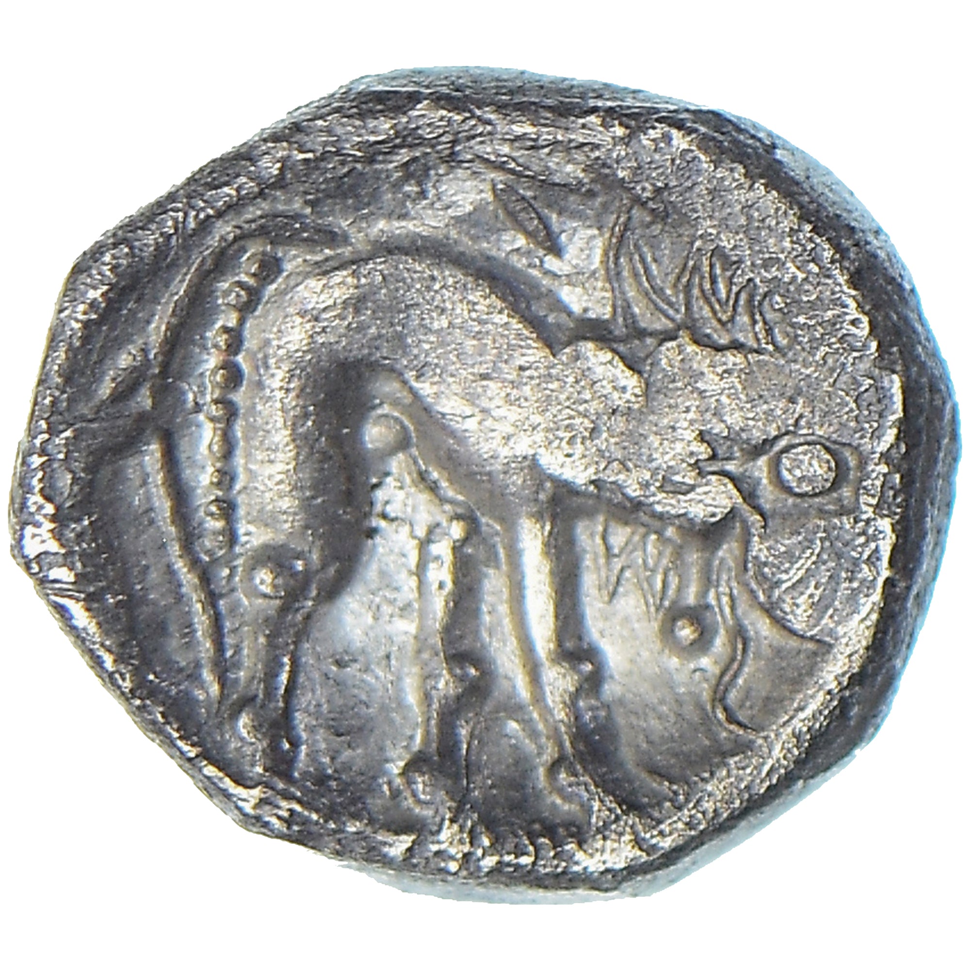 Moneta, Cisalpine Gaul, Insubri, Drachm, 3rd-2nd century BC, AU(50-53), Srebro
