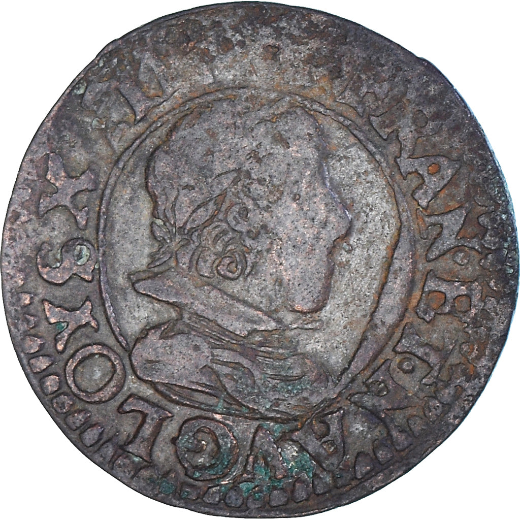 Munten, Frankrijk, Louis XIII, Double Tournois, 1626, Poitiers, FR+, Koper