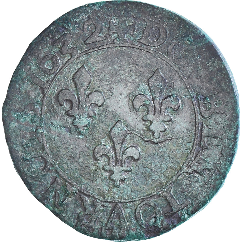 Coin, France, Louis XIII, Double Tournois, 1632, Tours, VF(30-35), Copper