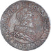 França, Louis XIII, Double Tournois, 1633, Tours, Cobre, EF(40-45), CGKL:440