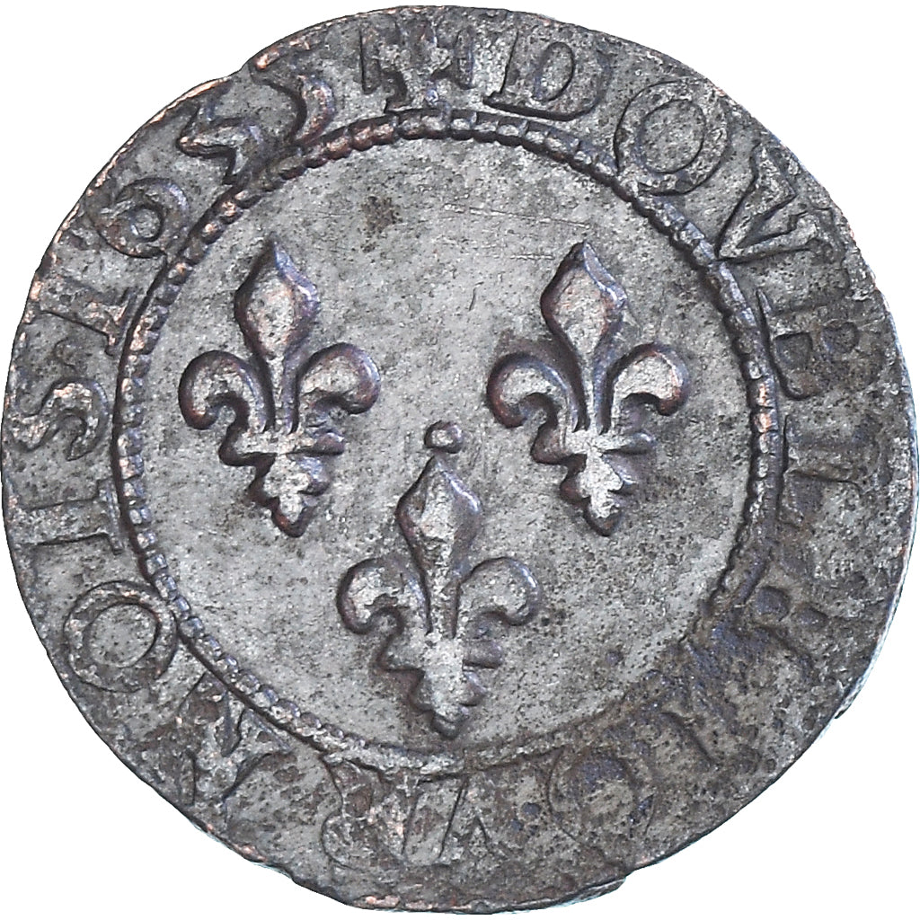 Munten, Frankrijk, Louis XIII, Double Tournois, 1635, Tours, ZF, Koper, CGKL:440