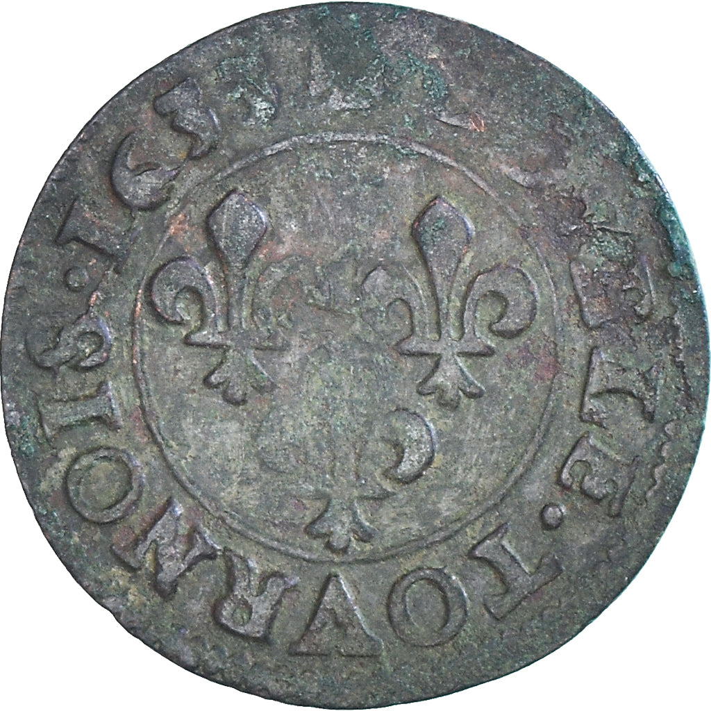 Coin, France, Louis XIII, Double Tournois, 1633, Lyon, VF(30-35), Copper