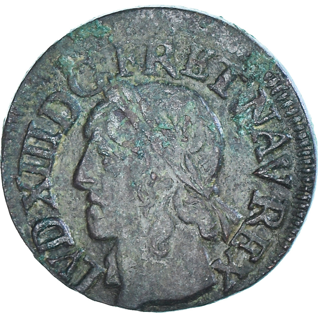 Munten, Frankrijk, Louis XIII, Double Tournois, 1642, La Rochelle, Type de