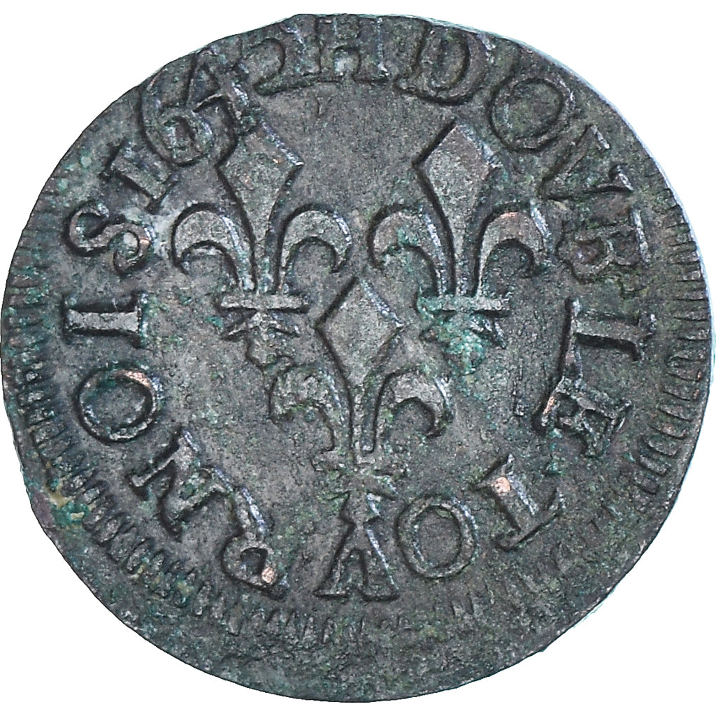 Munten, Frankrijk, Louis XIII, Double Tournois, 1642, La Rochelle, Type de
