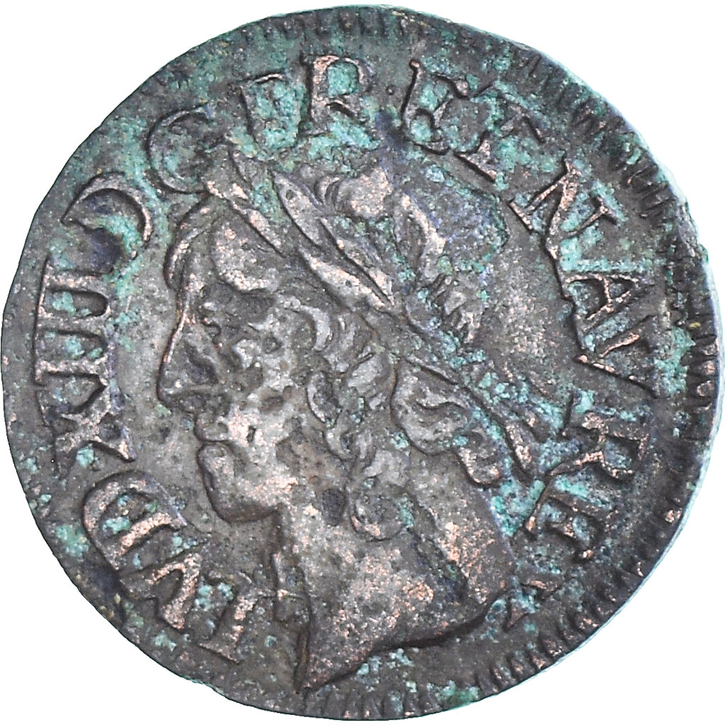Munten, Frankrijk, Louis XIII, Double Tournois, 1642, La Rochelle, Type de