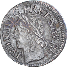 Moneta, Francja, Louis XIII, Double Tournois, 1642, La Rochelle, Type de Warin