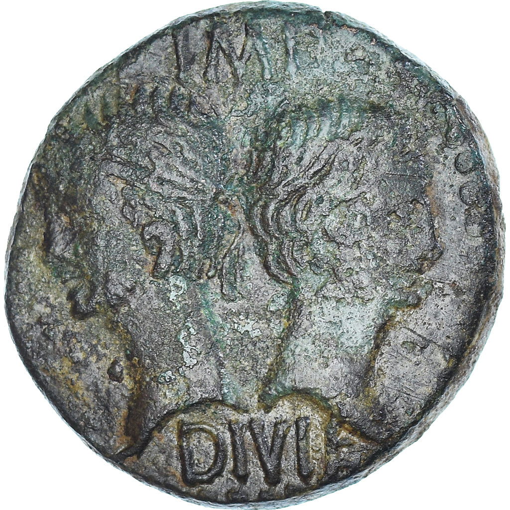 Coin, Nemausus, Augustus & Agrippa, As, 20-10 BC, Nîmes, AU(50-53), Bronze