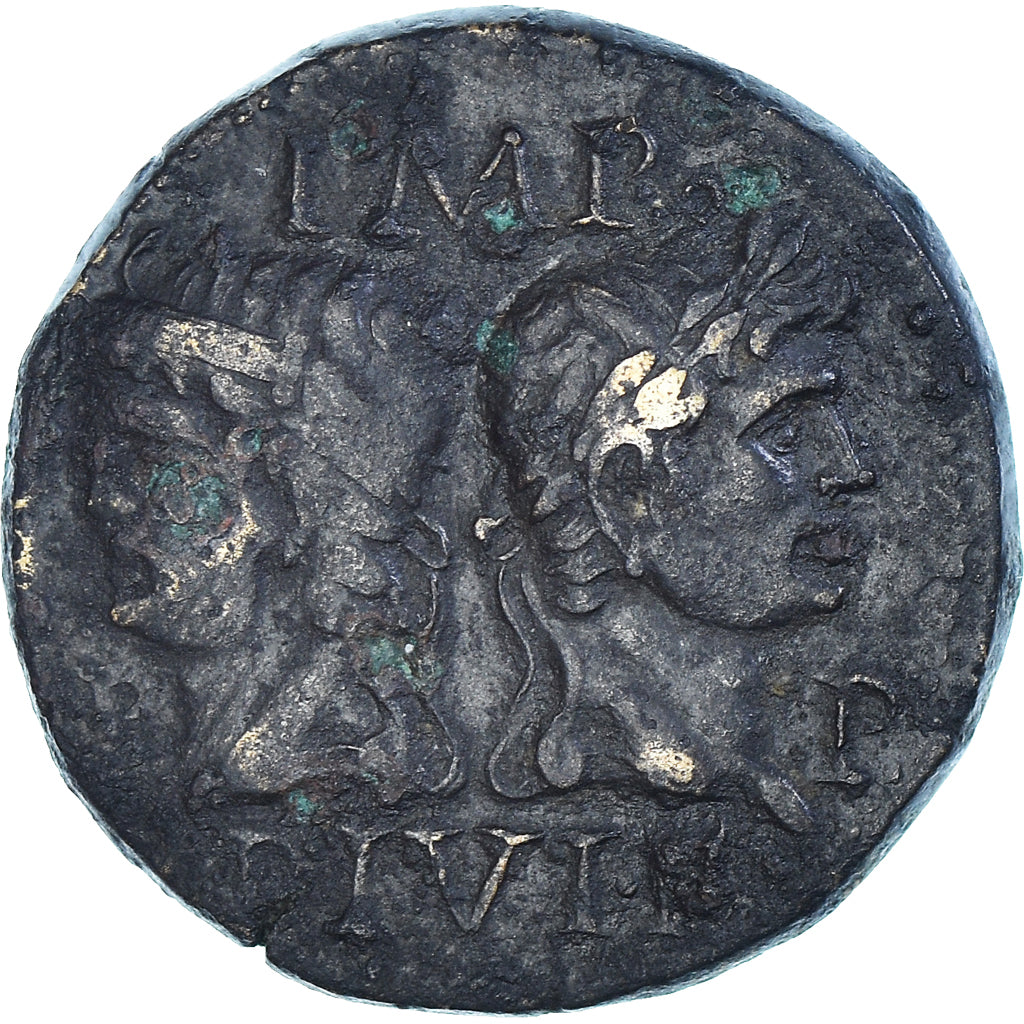 Monnaie, Nemausus, Augustus & Agrippa, As, 10-14 AD, Nîmes, TTB, Bronze