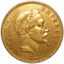 FRANCE, Napoléon III, 100 Francs, 1869, Strasbourg, AU(55-58), Gold, Gadoury #..