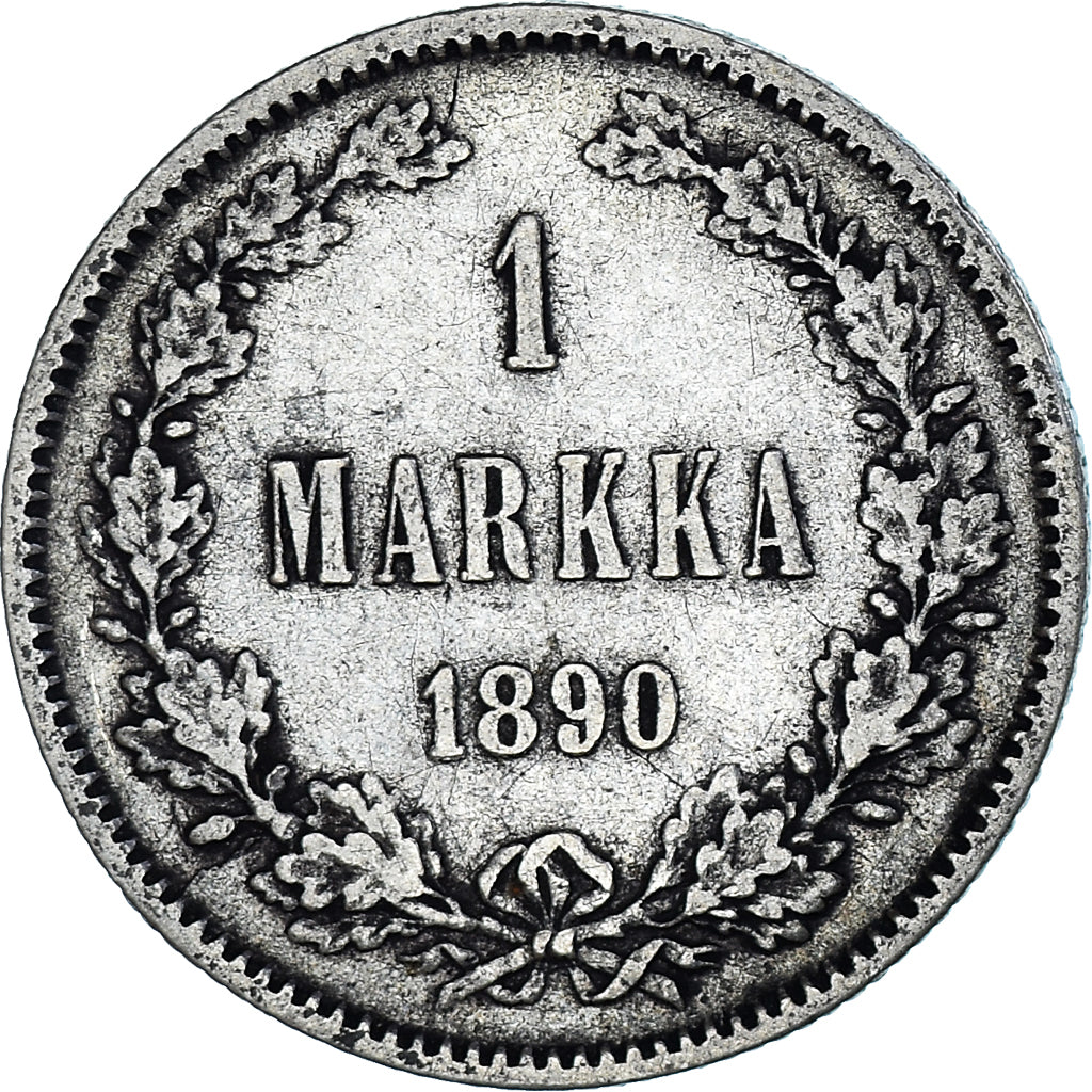 Coin, Finland, Alexander III, Markka, 1890, Helsinki, EF(40-45), Silver, KM:3.2