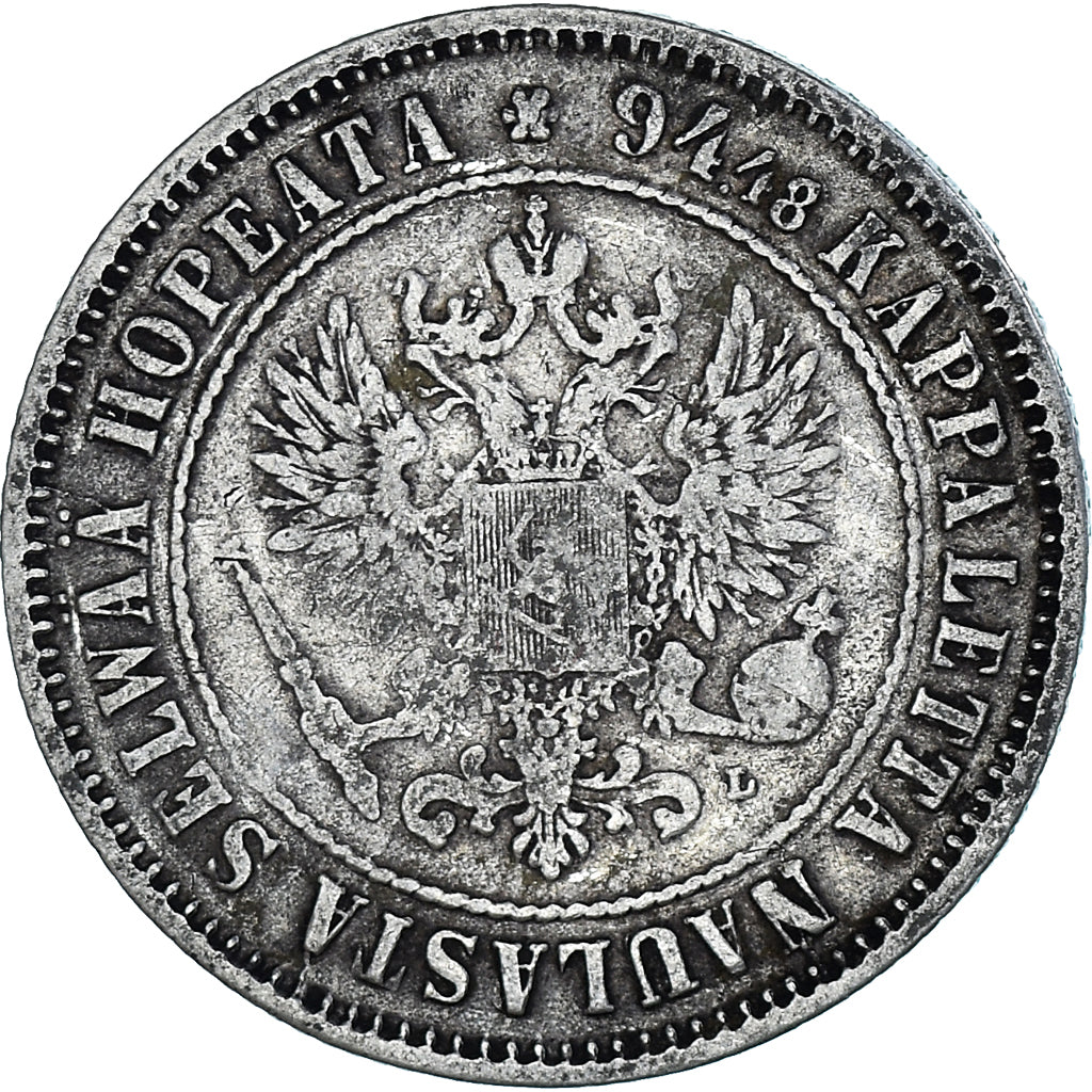 Coin, Finland, Alexander III, Markka, 1890, Helsinki, EF(40-45), Silver, KM:3.2