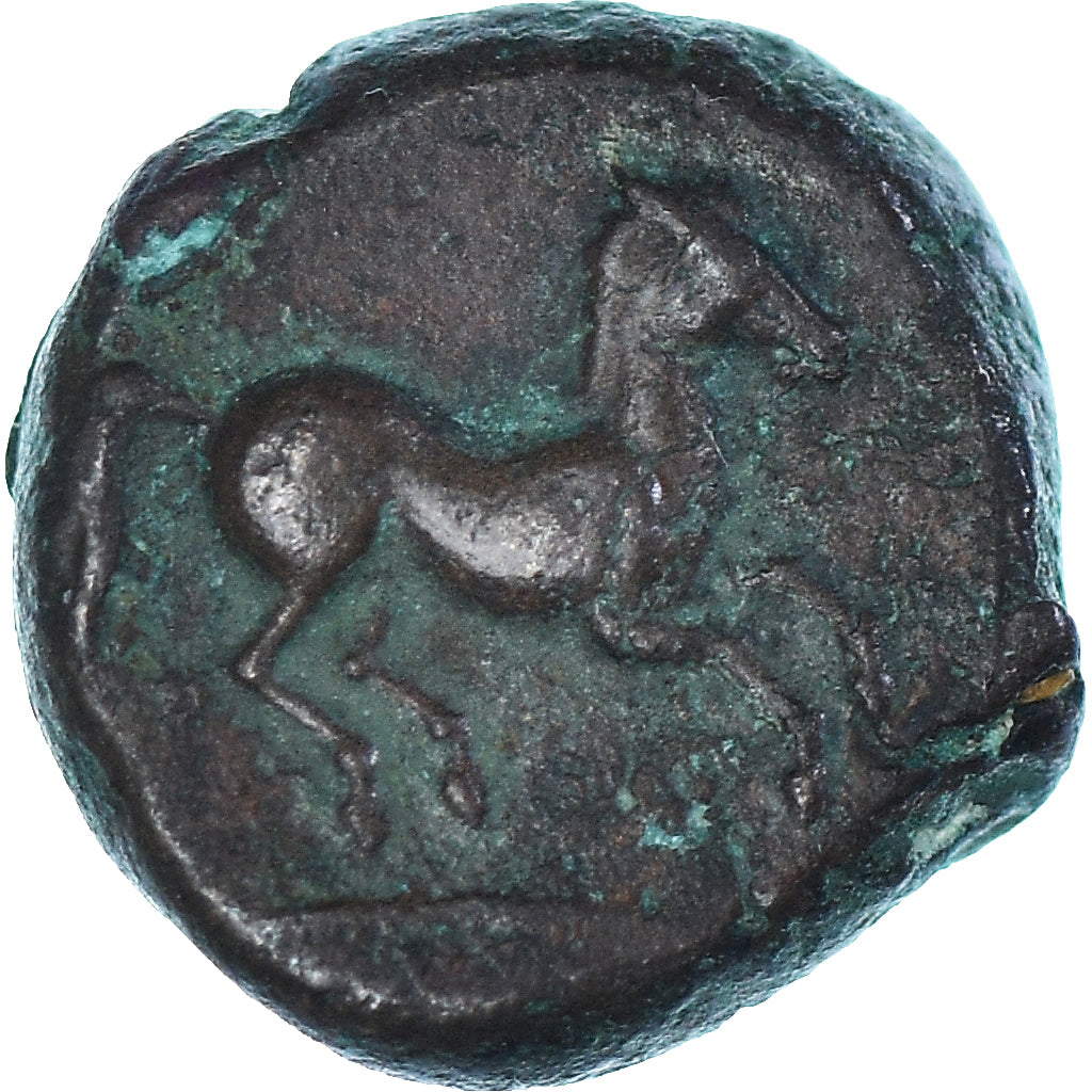 Munten, Zeugitana, Æ Unit, ca. 400-350 BC, Carthage, ZF, Bronzen, SNG-Cop:97