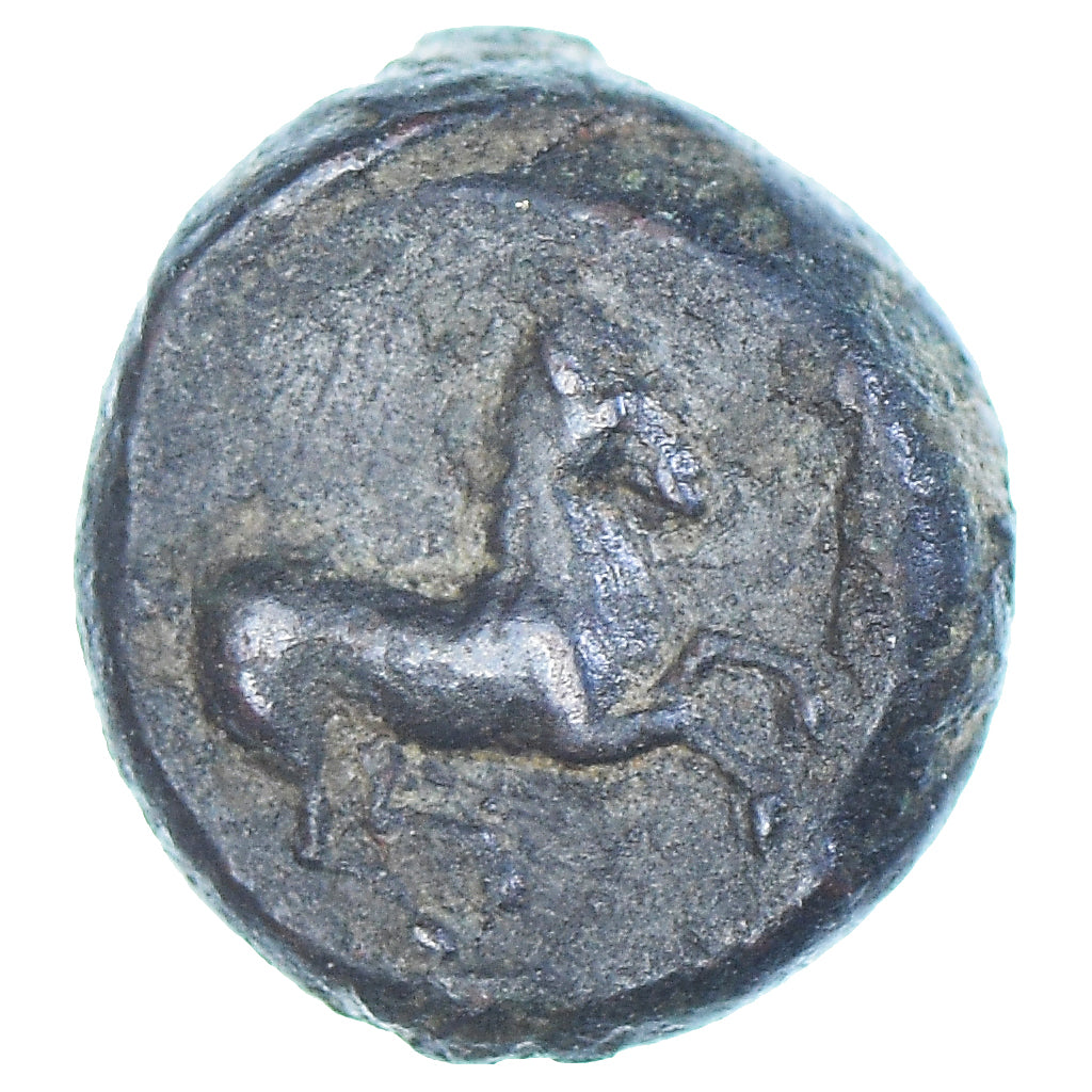 Moneta, Zeugitana, Fraction Æ, ca. 400-350 BC, Carthage, BB, Bronzo, SNG-Cop:98