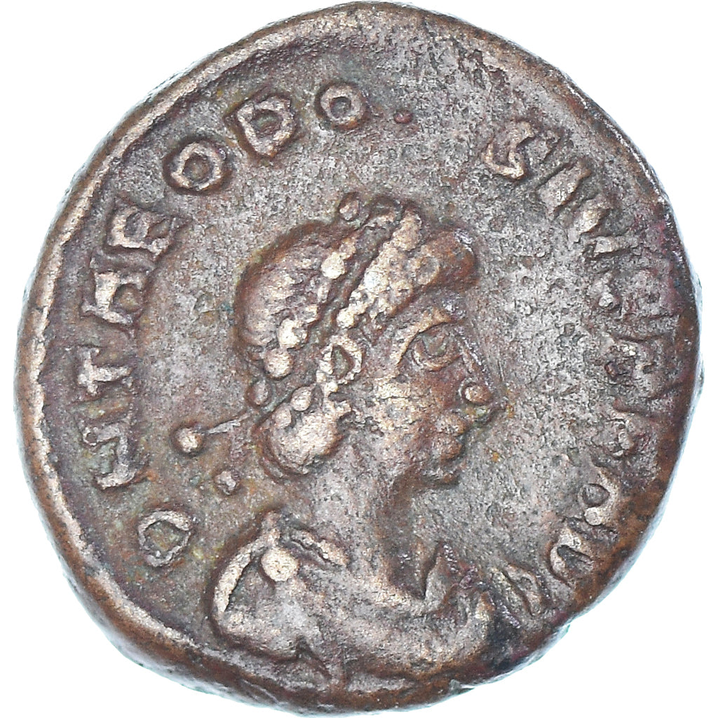 Coin, Theodosius I, Follis, 379-395, Uncertain Mint, EF(40-45), Bronze