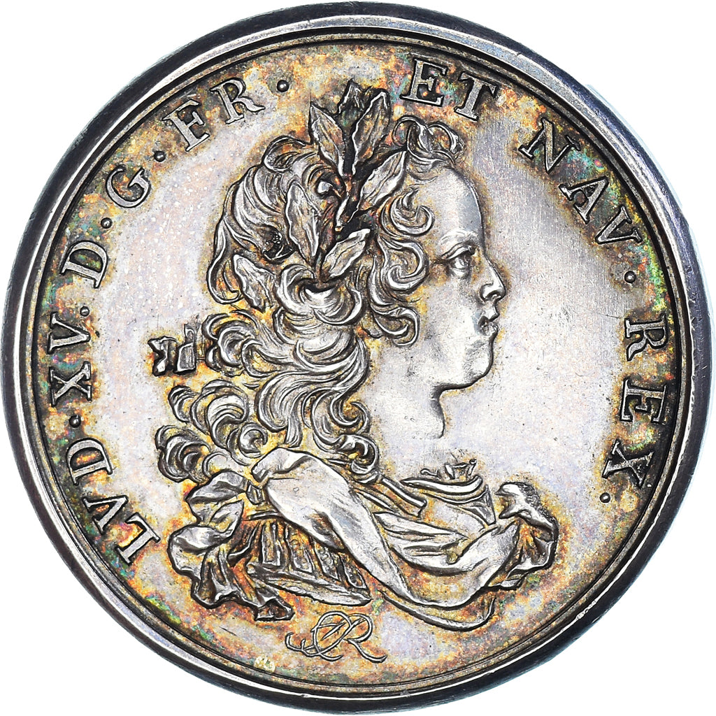 France, Token, Louis XV, Majorité du Roi, 1723, Extremely rare, MS(60-62)