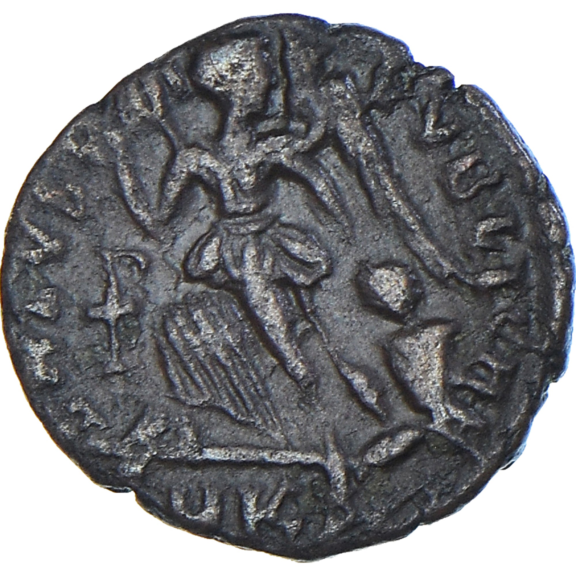 Coin, Theodosius I, Follis, 379-395, Kyzikos, VF(30-35), Bronze