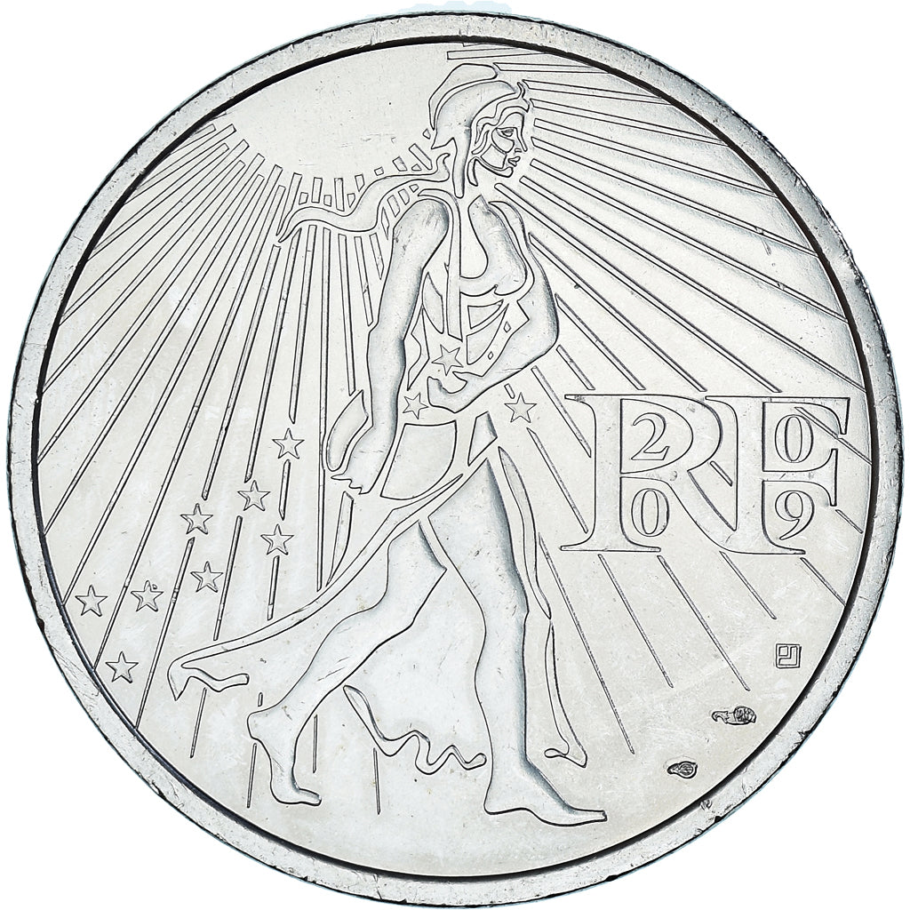France, Semeuse, 25 Euro, 2009, Paris, MS(63), Silver, KM:1581