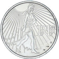 France, Semeuse, 25 Euro, 2009, Paris, MS(63), Silver, KM:1581