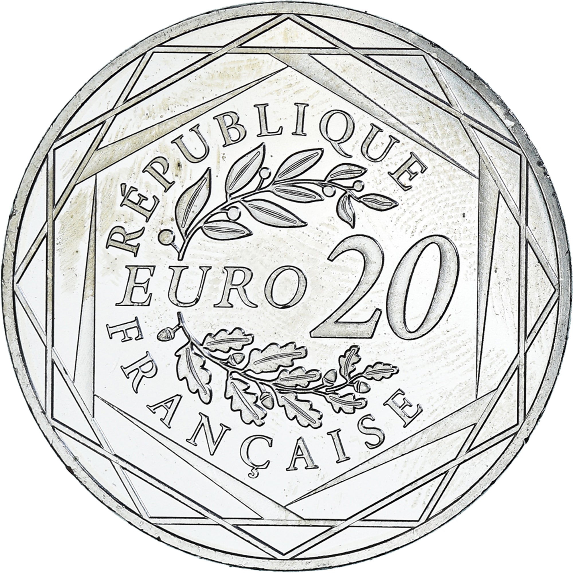 France, Marianne, 20 Euro, 2017, Paris, MS(63), Silver