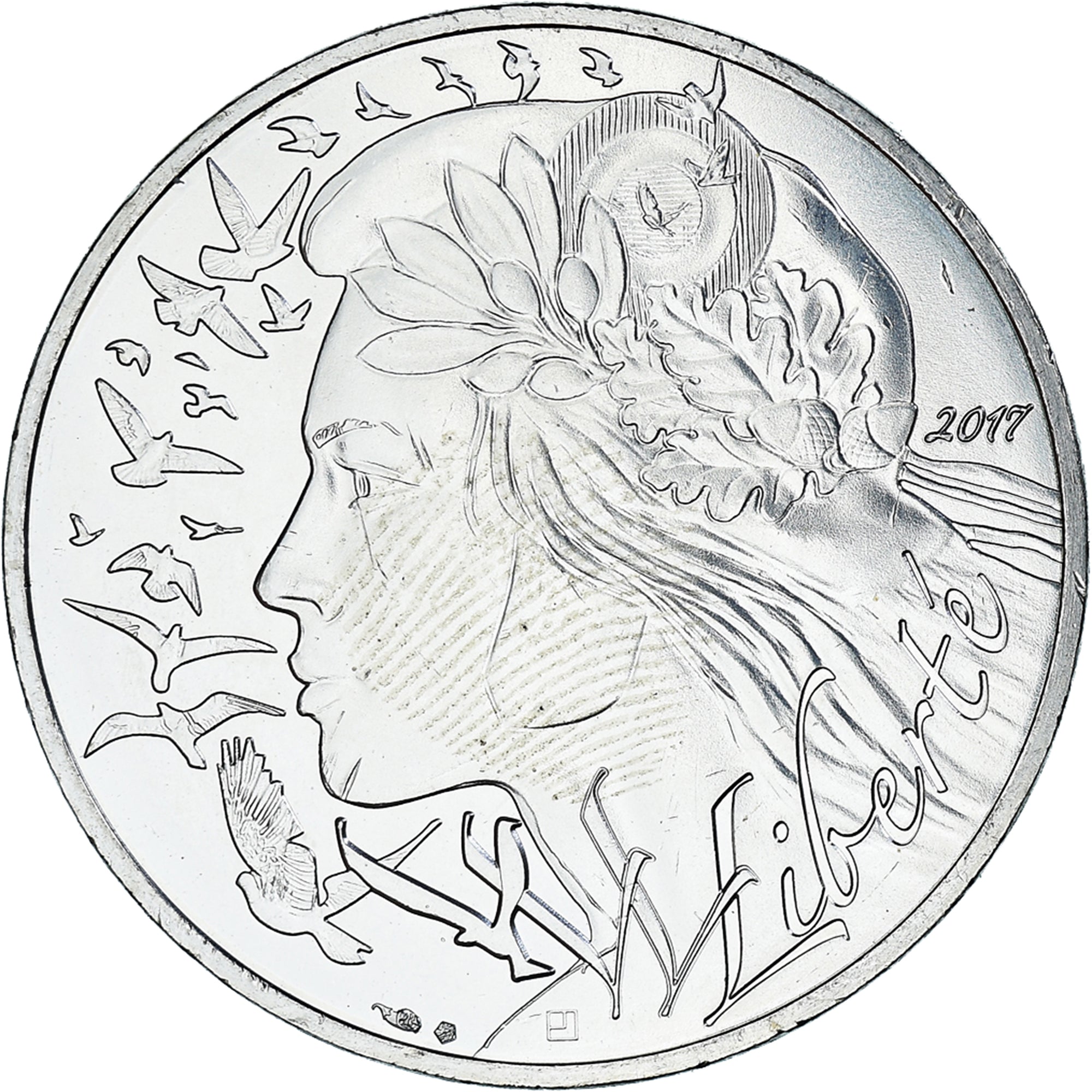 France, Marianne, 20 Euro, 2017, Paris, MS(63), Silver