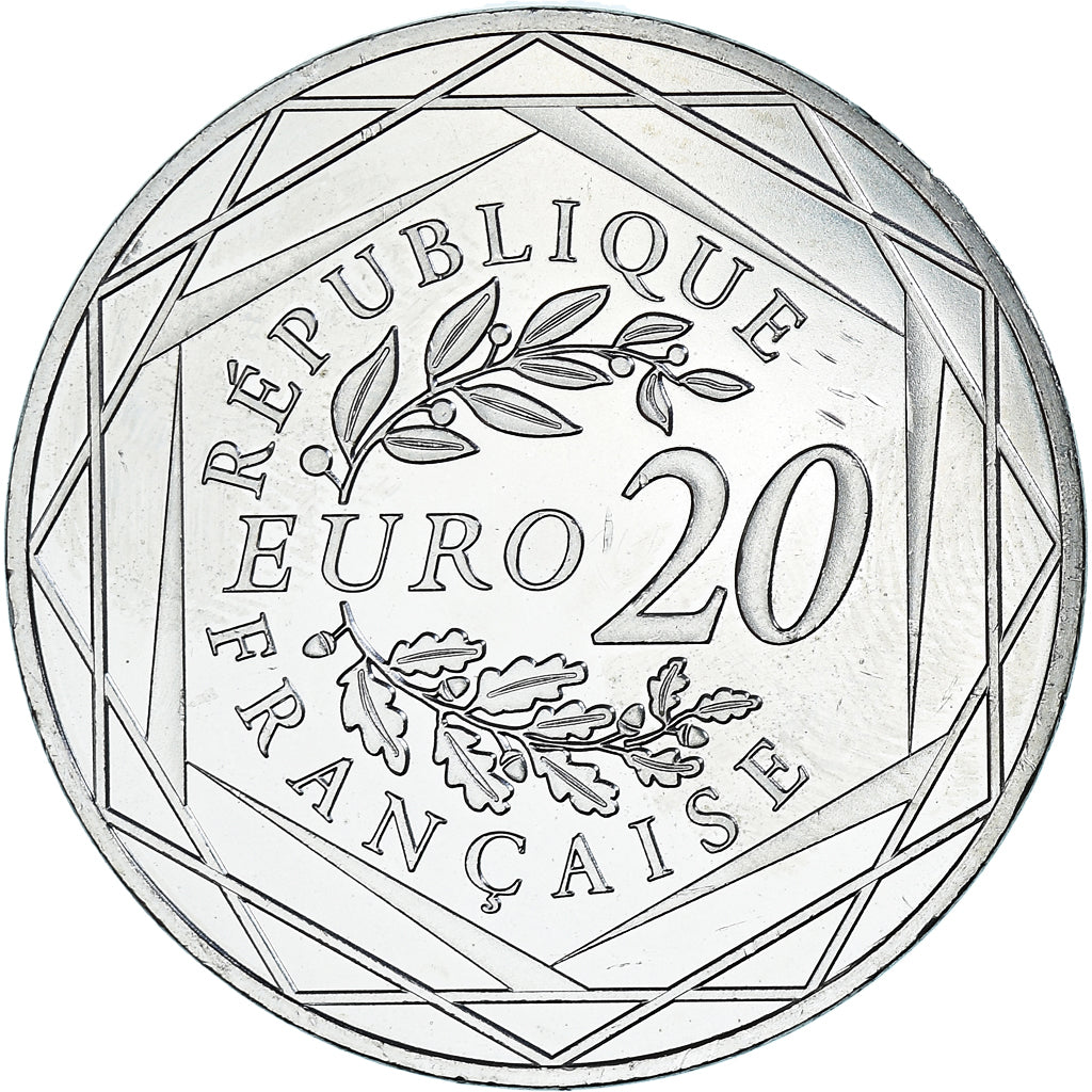 France, Marianne, 20 Euro, 2017, Paris, MS(63), Silver