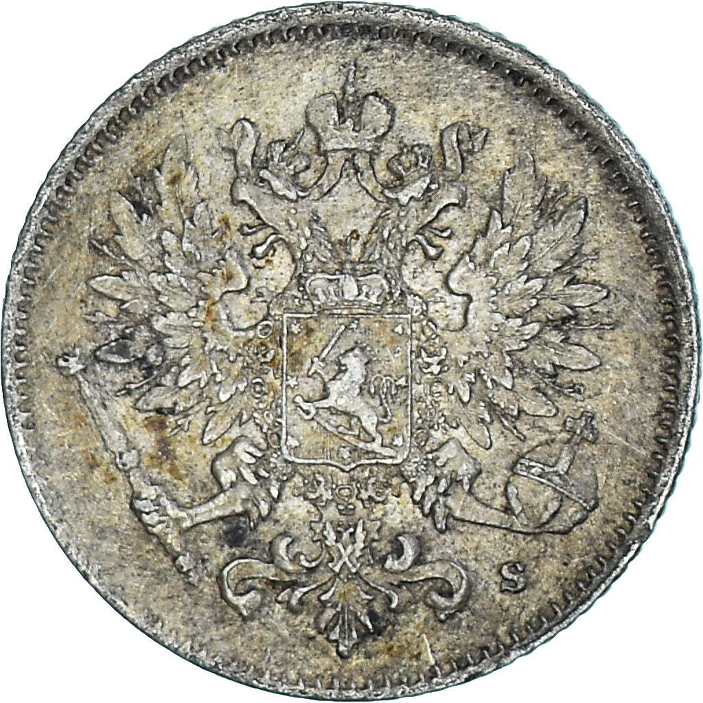 Coin, Finland, Nicholas II, 25 Penniä, 1917, Helsinki, MS(60-62), Silver