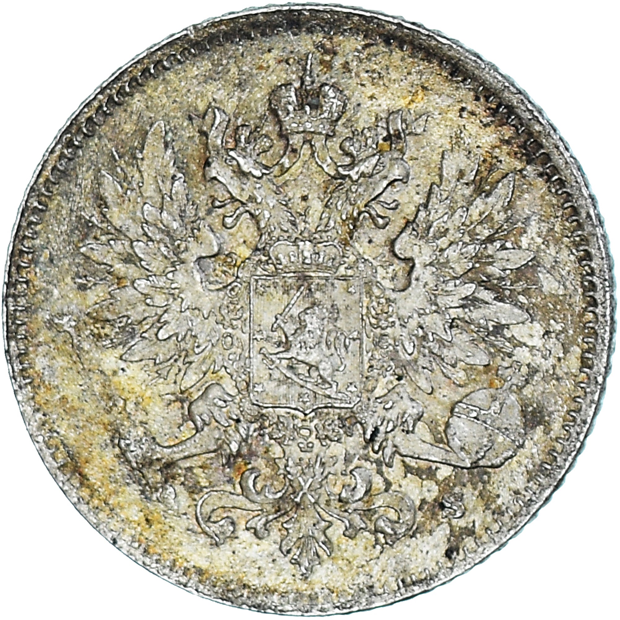 Coin, Finland, Nicholas II, 25 Penniä, 1917, Helsinki, MS(60-62), Silver