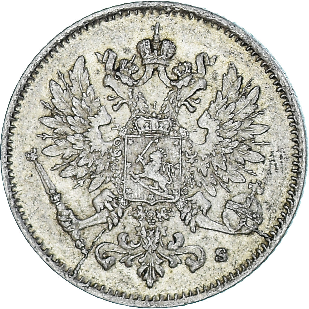 Coin, Finland, Nicholas II, 25 Penniä, 1917, Helsinki, MS(60-62), Silver