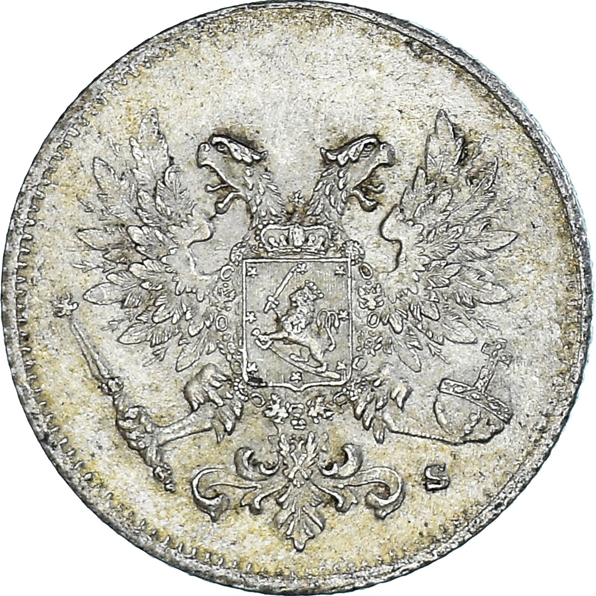 Coin, Finland, Nicholas II, 25 Penniä, 1917, Helsinki, MS(60-62), Silver, KM:19