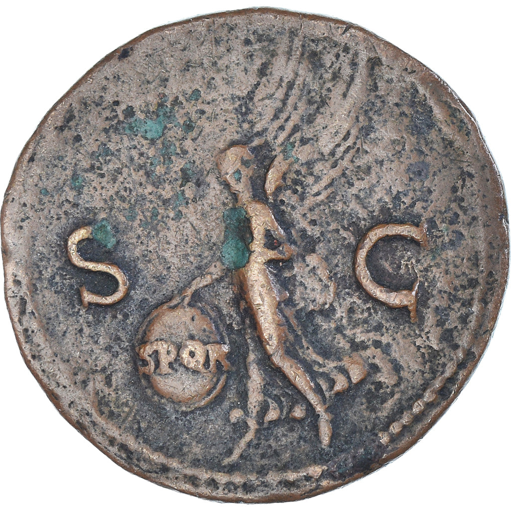 Coin, Nero, As, 62-68, Lugdunum, EF(40-45), Bronze, RIC:543