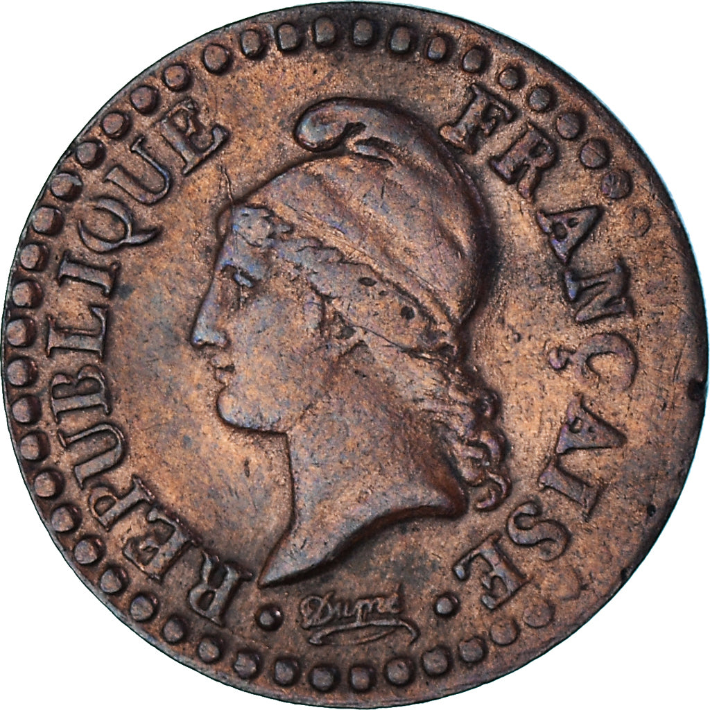 Moneta, Francja, Dupré, Centime, AN 7, Paris, EF(40-45), Miedź, KM:646