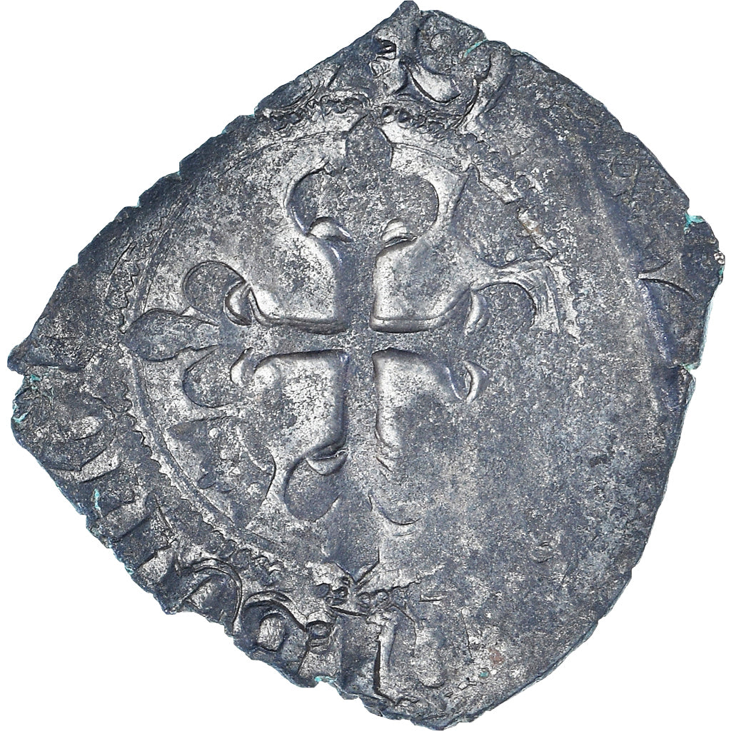 Munten, Frankrijk, Charles VI, Florette, 1380-1422, FR+, Billon, Duplessy:387